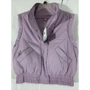 Nwt Boutique Puffer Vest Womens XS - S  Lavender Cropped